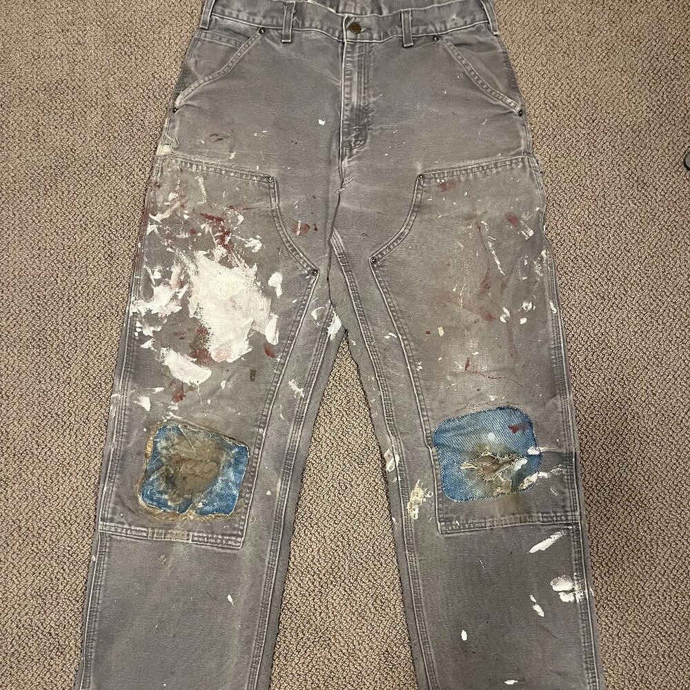 Vintage Paint Splatter Carhartt Double Knee Pants